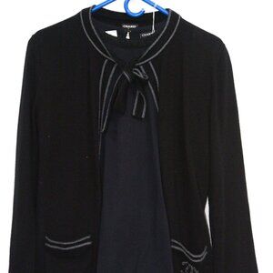CHANEL UNIFORM EMPLOYEE LARGE_Black cardigan ONLY